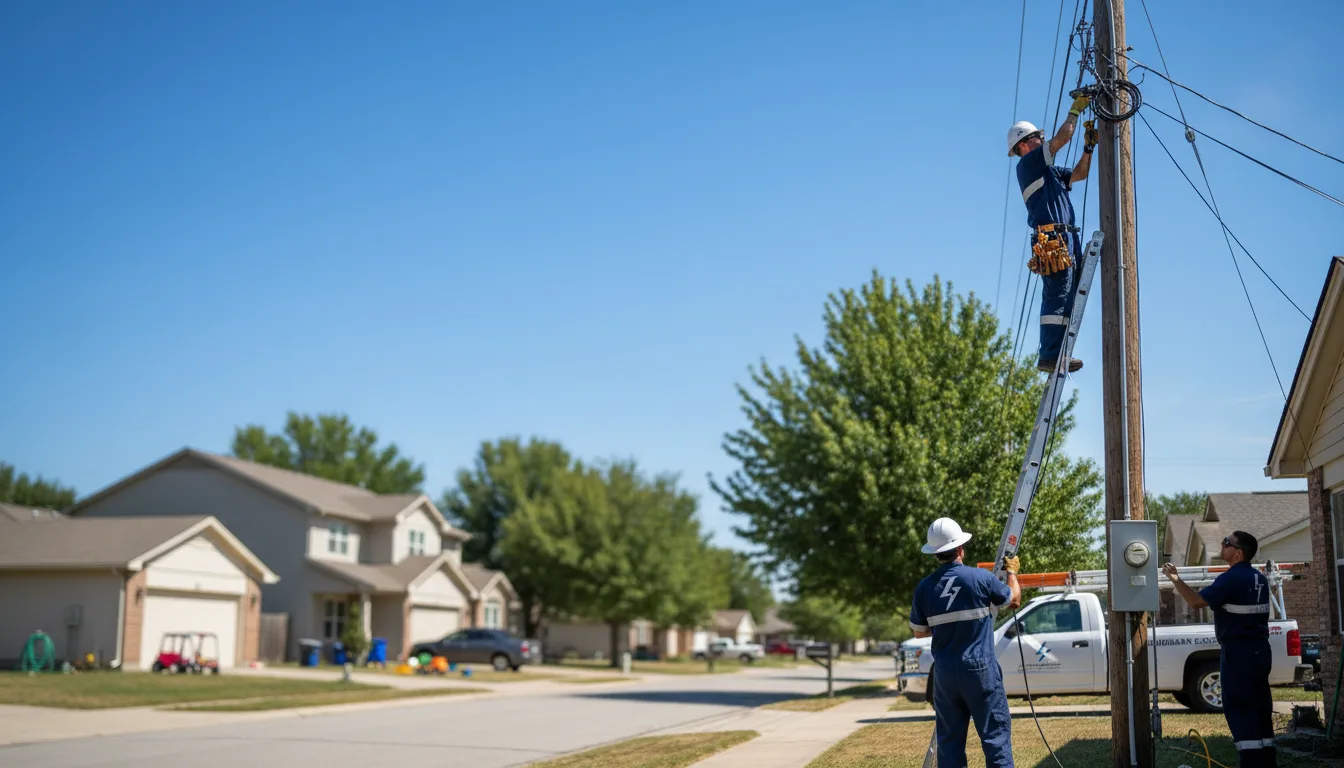 Residential electrician providing installation services in Cherryville, MO